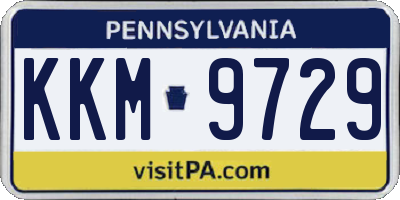 PA license plate KKM9729
