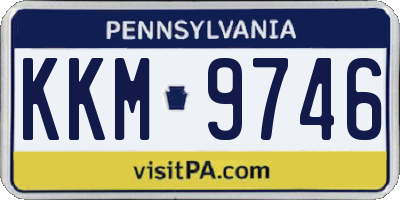 PA license plate KKM9746