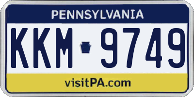 PA license plate KKM9749