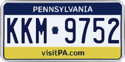 PA license plate KKM9752