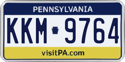 PA license plate KKM9764