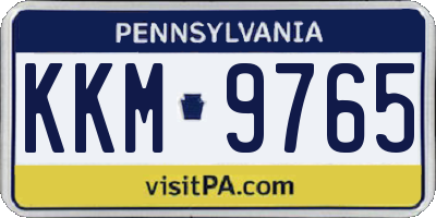 PA license plate KKM9765