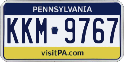 PA license plate KKM9767