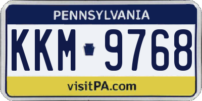 PA license plate KKM9768