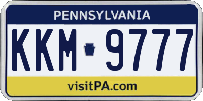 PA license plate KKM9777