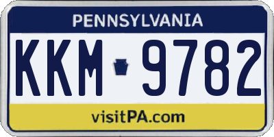 PA license plate KKM9782