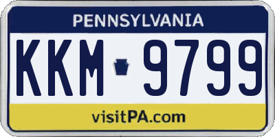 PA license plate KKM9799