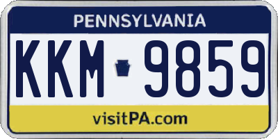 PA license plate KKM9859