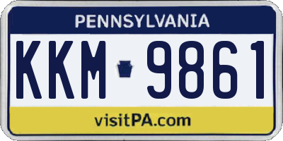 PA license plate KKM9861