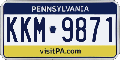 PA license plate KKM9871