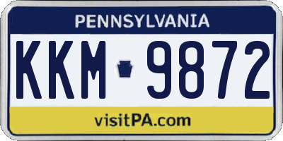 PA license plate KKM9872