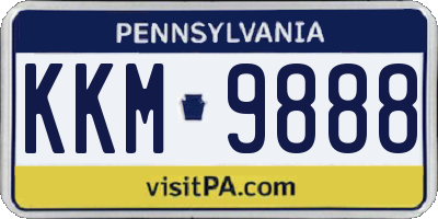 PA license plate KKM9888