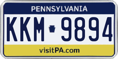 PA license plate KKM9894