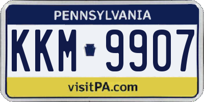 PA license plate KKM9907