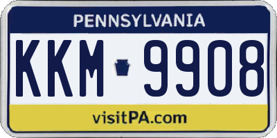 PA license plate KKM9908
