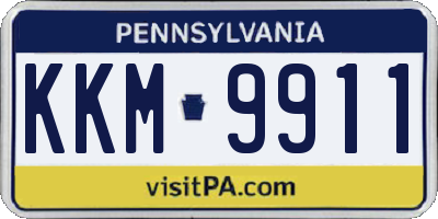 PA license plate KKM9911