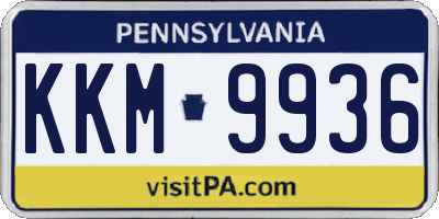 PA license plate KKM9936