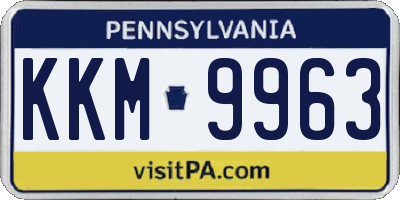 PA license plate KKM9963