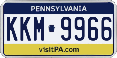 PA license plate KKM9966