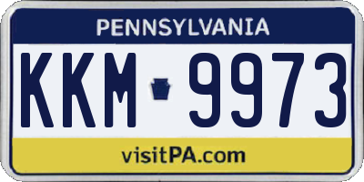 PA license plate KKM9973
