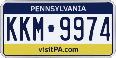 PA license plate KKM9974