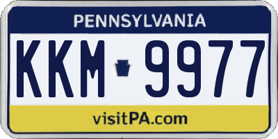 PA license plate KKM9977