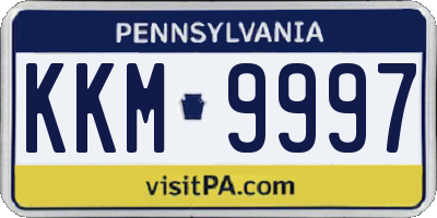 PA license plate KKM9997