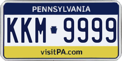 PA license plate KKM9999