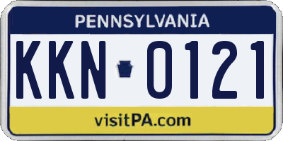 PA license plate KKN0121