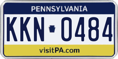 PA license plate KKN0484