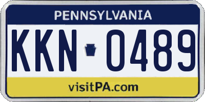 PA license plate KKN0489