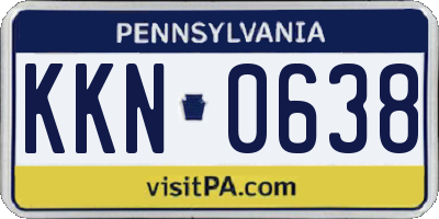 PA license plate KKN0638