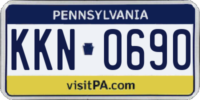 PA license plate KKN0690