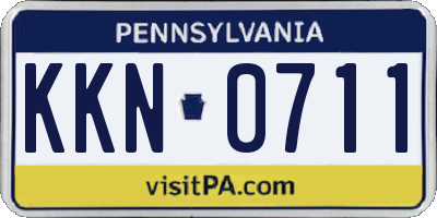 PA license plate KKN0711