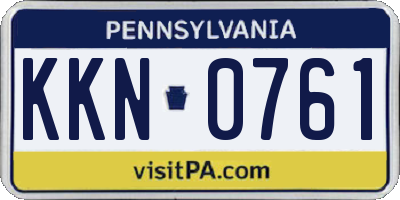 PA license plate KKN0761