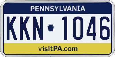 PA license plate KKN1046