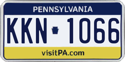 PA license plate KKN1066