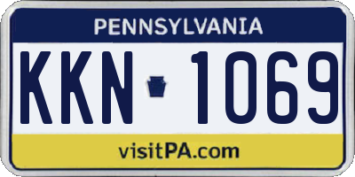 PA license plate KKN1069