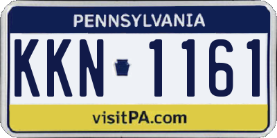 PA license plate KKN1161