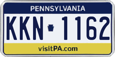 PA license plate KKN1162