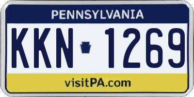 PA license plate KKN1269