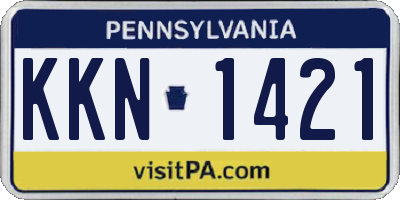 PA license plate KKN1421
