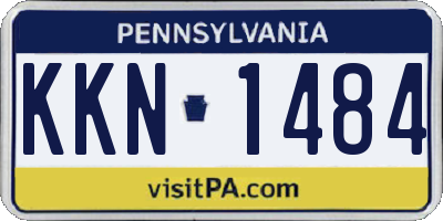 PA license plate KKN1484