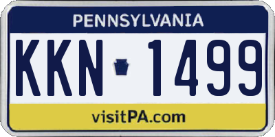 PA license plate KKN1499