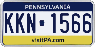 PA license plate KKN1566