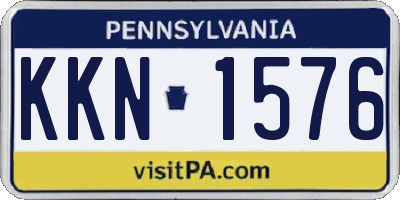 PA license plate KKN1576