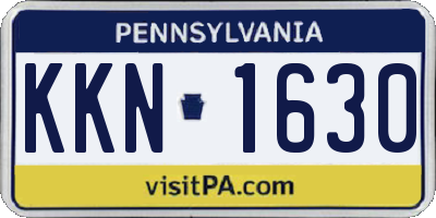 PA license plate KKN1630
