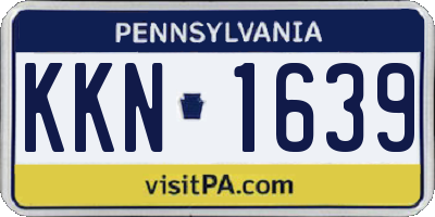 PA license plate KKN1639