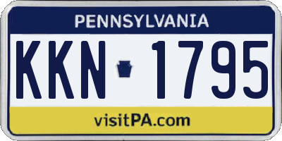 PA license plate KKN1795