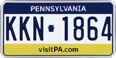 PA license plate KKN1864